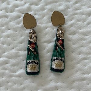 Allie beads champagne earrings